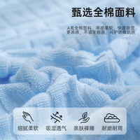 金号A类100%纯棉毛巾被夏季全棉简约方格毛毯毯子办公室午睡毯 毛圈-方块天蓝【国标A类100%棉】 200cm*230cm 单毛巾被