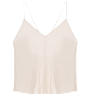 Calvin Klein内衣25春夏新款女士顺滑桑蚕丝ck性感V领系带家居吊带背心QS7363 101-