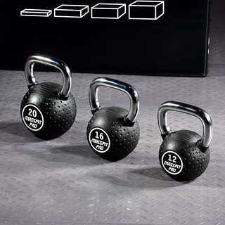 马西（MASSFIT）商用PU壶铃房器材壶铃球提壶哑铃家用私教壶铃 黑色PU壶铃12KG单只
