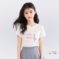 BoBDoG巴布豆儿童短袖T恤女童夏季薄款宽松百搭洋气纯棉衣服休闲上衣夏装SS