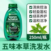 GARNIER德国卡尼尔发膜改善毛躁护发素蜂蜜摩洛哥坚果油椰奶燕麦 绿茶五味草本【轻盈控油】洗发水 德国/保证