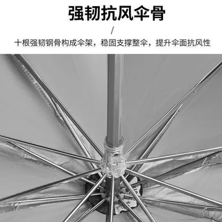 天堂伞加大遮阳伞防紫外线太阳伞防晒伞三折叠晴雨两用伞商务广告伞 【升级晴雨两用】经典黑