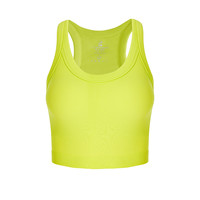 菲卡沫莉RIB免穿bra固定杯宽边百搭圆领运动休闲条纹瑜伽小背心女