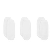 耐克(NIKE)袜子男女同款 吸汗透气运动袜 船袜三双装SX4863-101白M SX4863-101【三双装】 M(38-42码)