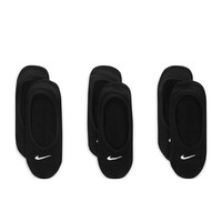 耐克(NIKE)袜子男女同款 吸汗透气运动袜 船袜三双装SX4863-010黑M SX4863-010【三双装】 M(38-42码)