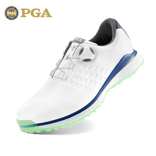 PGA  高尔夫球鞋 男士防水鞋子 防侧滑鞋钉 爆米花中底柔软舒适 PGA 301012-白蓝 41