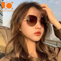 移动端、京东百亿补贴：吉米橙光 渐变茶偏光太阳镜女新款夏时尚大脸显瘦防晒防紫外线