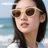 米奇啵啵 mikibobo猫眼太阳镜 时尚潮搭2025款 假日出行男女同款 百搭眼镜墨镜 C4060-气质黑