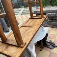 圣多堡老榆木实木餐桌茶桌吧台全榫卯结构整装中式现代简约 120*80*75 高