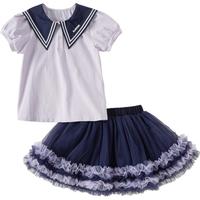 戴维贝拉库洛米裙子女童套装公主裙儿童衣服童装女孩短袖夏季