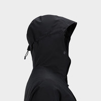 KAILAS凯乐石男款鲁朗冲锋衣FILTERTEC 2L防水户外防风连帽登山服 玄青黑-男 M