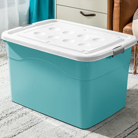 访客（FK）加厚塑料收纳箱衣物家居储物箱大号加厚塑料收纳箱被子玩具整理箱 绿色【3个装】 80#（46×32×26）