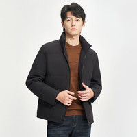 才子（TRIES）多功能防护羽绒服秋冬立领加厚保暖防风外套纯色商务 黑色 XL (175/92A)