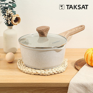 TAKSAT 德萨克 奶锅麦饭石不粘锅辅食锅小煮锅热牛奶蒸锅燃气电磁炉通用
