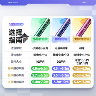 汉鼎一号四代鱼竿轻硬休闲综合竿鲫鱼鲤鱼野钓1号四五代碳素台钓竿 7.2m 四代综合版套装