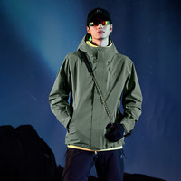 Pioneer Camp拓路者青鸟硬壳冲锋衣男夏季户外爬山外套男士休闲夹克 男-烟青色 L