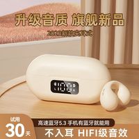 新科 林望YSHQ75骨感传导真无线蓝牙耳机夹耳式男女高品质运动续航