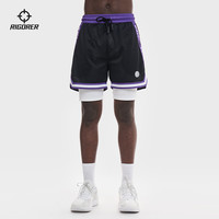 准者运动短裤男夏季时尚透气轻薄运动休闲针织五分裤宽松速干跑步 纯白色 3XL 190