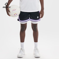 准者运动短裤男夏季时尚透气轻薄运动休闲针织五分裤宽松速干跑步 纯正黑 4XL 195