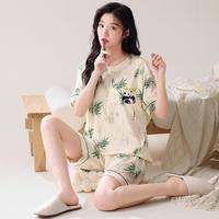【防凸点带胸垫】牛奶丝亲肤睡衣女夏季薄款清凉甜美可外穿家居服