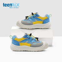 天美意（TEENMIX）天美意童鞋2025夏季女童软底网面透气休闲鞋男童百搭运动鞋 黄蓝色 27