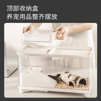 爬宠饲养箱守宫陆龟角蛙饲养盒造景蜥蜴蜗牛乌龟缸亚克力躲避屋