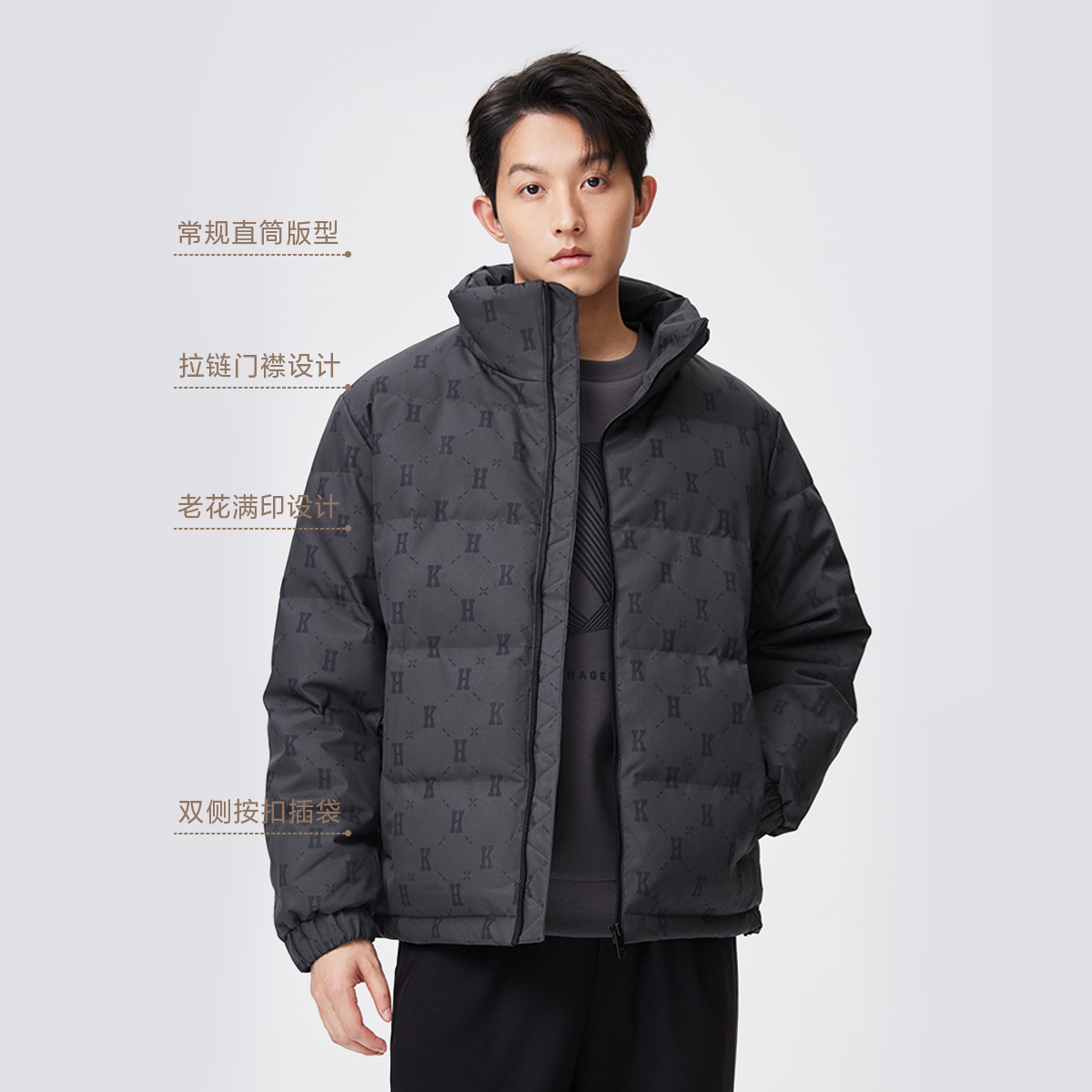 连帽羽绒-224423028鼠尾草色