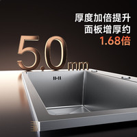 日丰日丰水槽大单槽厨房洗碗槽洗菜盆304不锈钢水槽多功能台下盆水池 60*45cm压纹5MM加厚(不含龙头