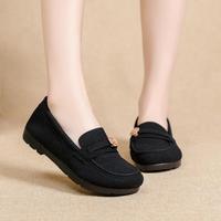 印象风 女士休闲鞋 一脚蹬平底妈妈鞋