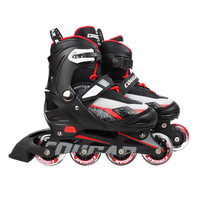 美洲狮（COUGAR）儿童全闪溜冰鞋半软休闲轮滑鞋 S码