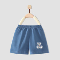 瑄妮薇夏季儿童短裤宝宝外穿儿童开裆裤男女童家居基本款薄款童装千 蓝色 110