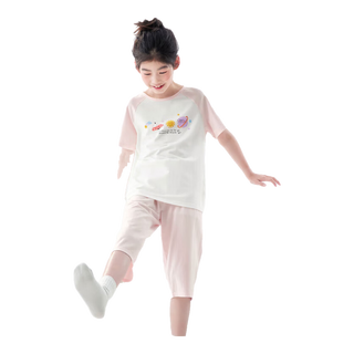 巴拉巴拉宝宝睡衣套装夏季空调服男女童家居服中大童莫代尔潮208224171212