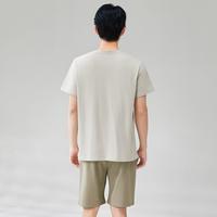 【100%纯棉】睡衣男夏季薄款男士休闲可外穿短裤家居服套装