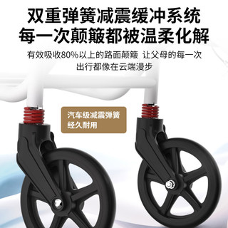 京巧 铝合金折叠轻便 手动轮椅