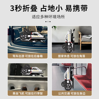 京巧 铝合金折叠轻便 手动轮椅