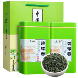 三弘 去火养生 金丝皇菊花草茶 碧螺春  绿茶碧螺春2罐共500克 罐装