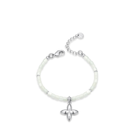 abyb charming四叶物语手链【生日礼物送女友】小众串珠设计轻奢四叶草元素手串 四叶物语 手链（白月光）
