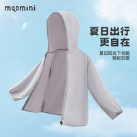 MQDMINI童装儿童防晒衣男童遮阳外套女童夏季防紫外线薄款连帽上衣 GOGO字母-03防晒服天空蓝 100
