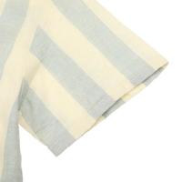 ZARA【日系古风着】儿童舒适透气刺绣印花拼色条纹短袖衬衫