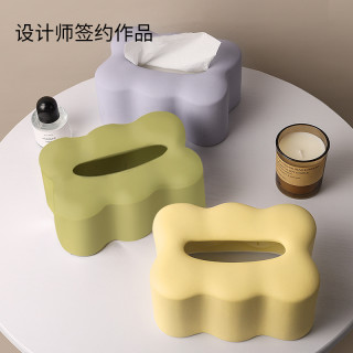 北欧轻奢纸巾盒纸抽盒设计感摆件创意客厅餐桌茶几收纳陶瓷抽纸盒