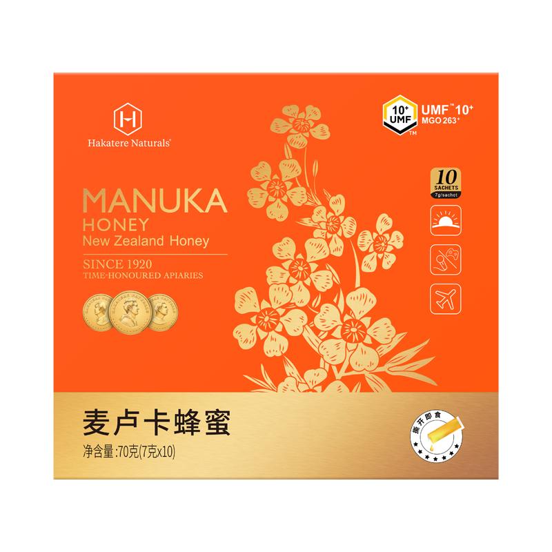 荷塔威麦卢卡UMF10+蜂蜜便携装7g*10条新西兰条蜜