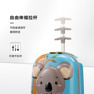 新秀丽 U22 拉链开合 灰蓝 16英寸 儿童拉杆箱