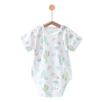 藤之木工房 T.MOO 纯棉短袖无骨连体衣新生儿衣服薄款