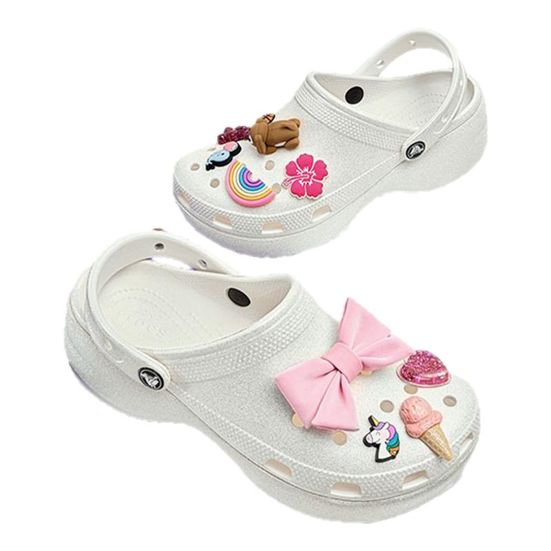 白鹿同款Crocs卡骆驰经典闪耀云朵洞洞鞋花园鞋女鞋凉鞋|207241