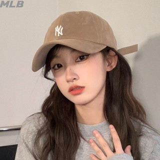 美职棒（MLB）男女帽子软顶棒球帽休闲鸭舌帽户外运动夏季遮阳帽 纽约洋基队/深米色/77 均码 F