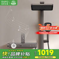 日丰卫浴花洒枪灰色预排零冷水数显恒温淋浴花洒套装 枪灰三功能花洒（不带音乐功能）
