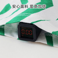 舒贝怡儿童裤子男宝宝七分裤夏季女童哈伦屁屁裤婴儿薄款纯棉外穿大PP裤 云朵和风绿条纹 80