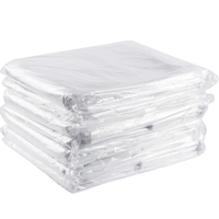 兰诗 LAUTEE 白色塑料袋 大号透明平口垃圾袋 白色打包袋 白色 50x60cm100只装2.5丝