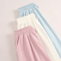 雪中飞 SNOWFLYING休闲裤子女夏季薄款女裤2025萝卜裤小个子高腰显瘦直筒九分裤 淡粉红538F(纯色) XL -170/74A-130-150斤