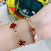 蒂宝莱彩金色手镯星蛇骨玫瑰金色钉子蛇形女灵蛇彩金色宽版窄版情侣手环 三环白金色蛇骨手镯